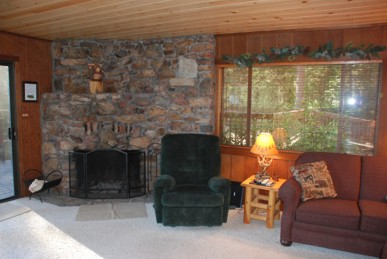 Enjoy our large stone fireplace