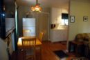 The living and dining areas