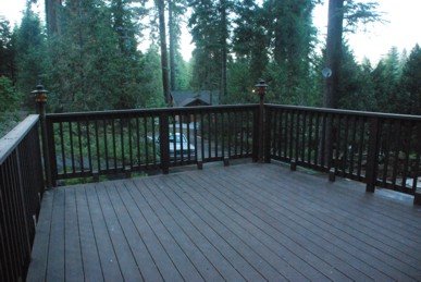 View north from deck