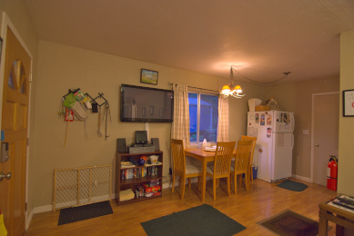 The dining area